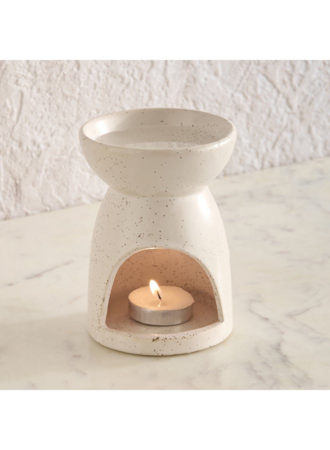Home Box Ceramic Oil Burner - White - 8x8x11 cm - Image 1